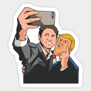 TRUMP and TRUDEAU selfie Sticker